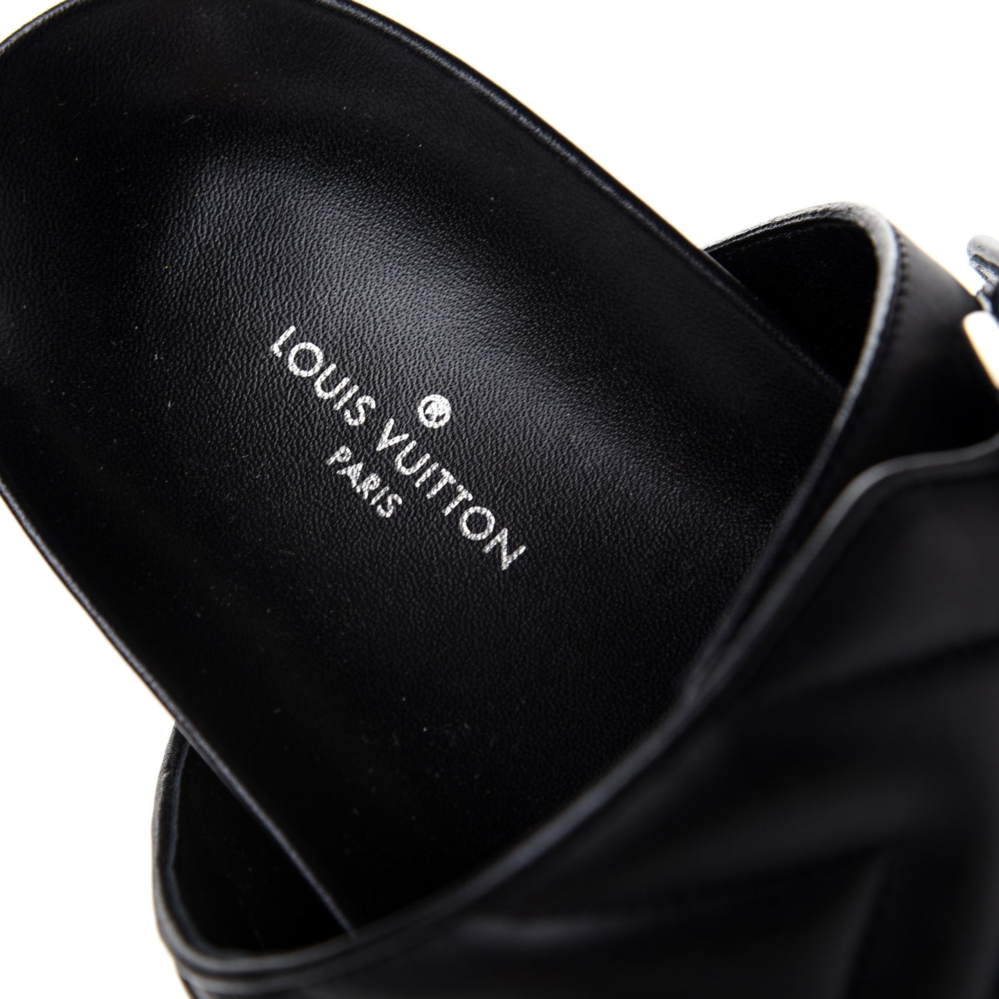 Calfskin New Wave Bom Dia Mule Sandals Black 38