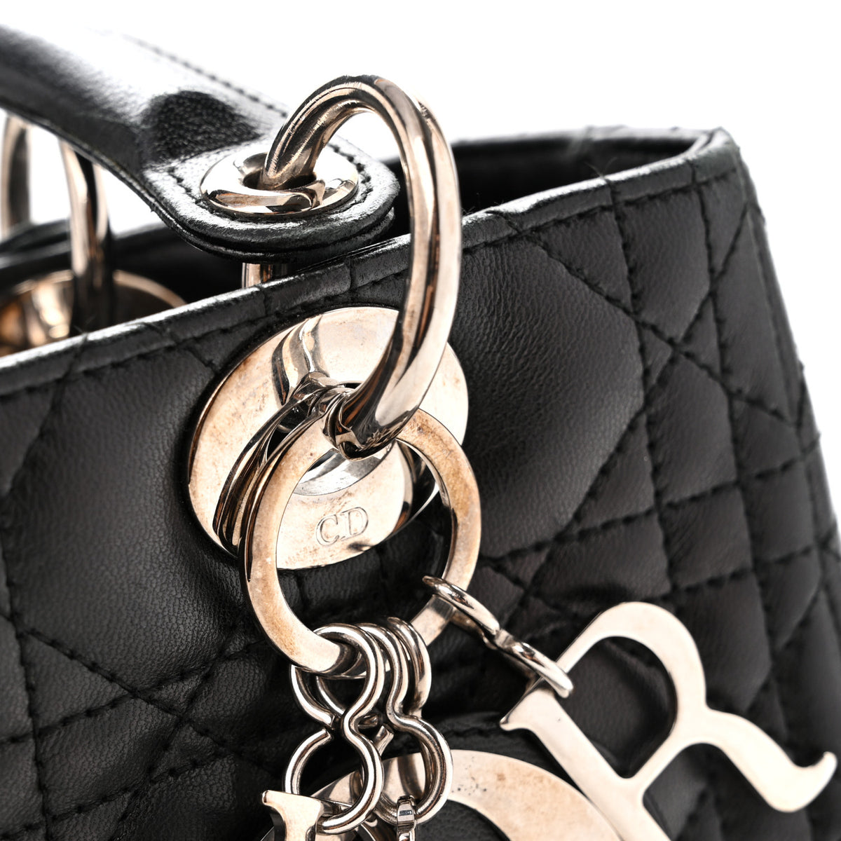 Lambskin Cannage Medium Lady Dior Black