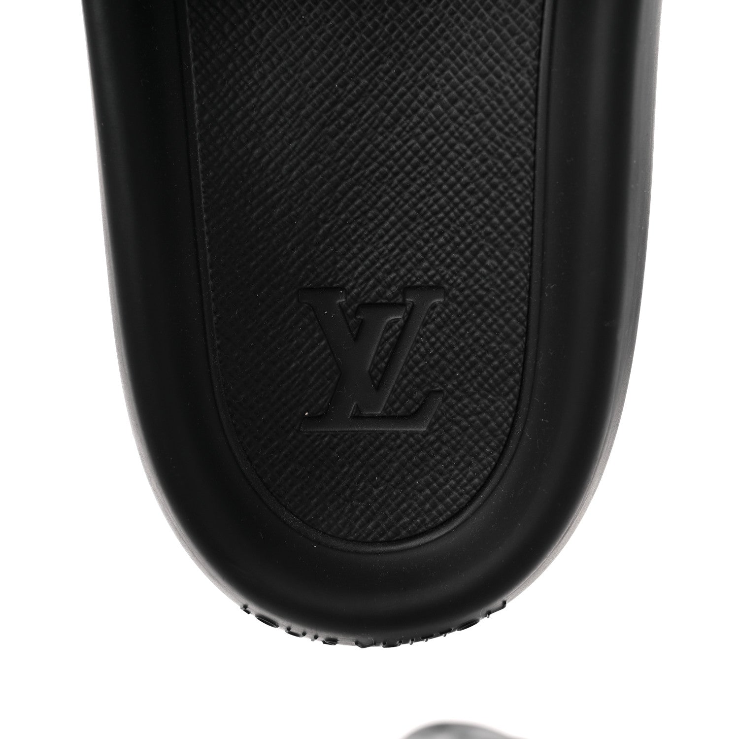 Louis Vuitton Rubber Embossed Monogram Mens Waterfront Mules 10 Black 8 of 10