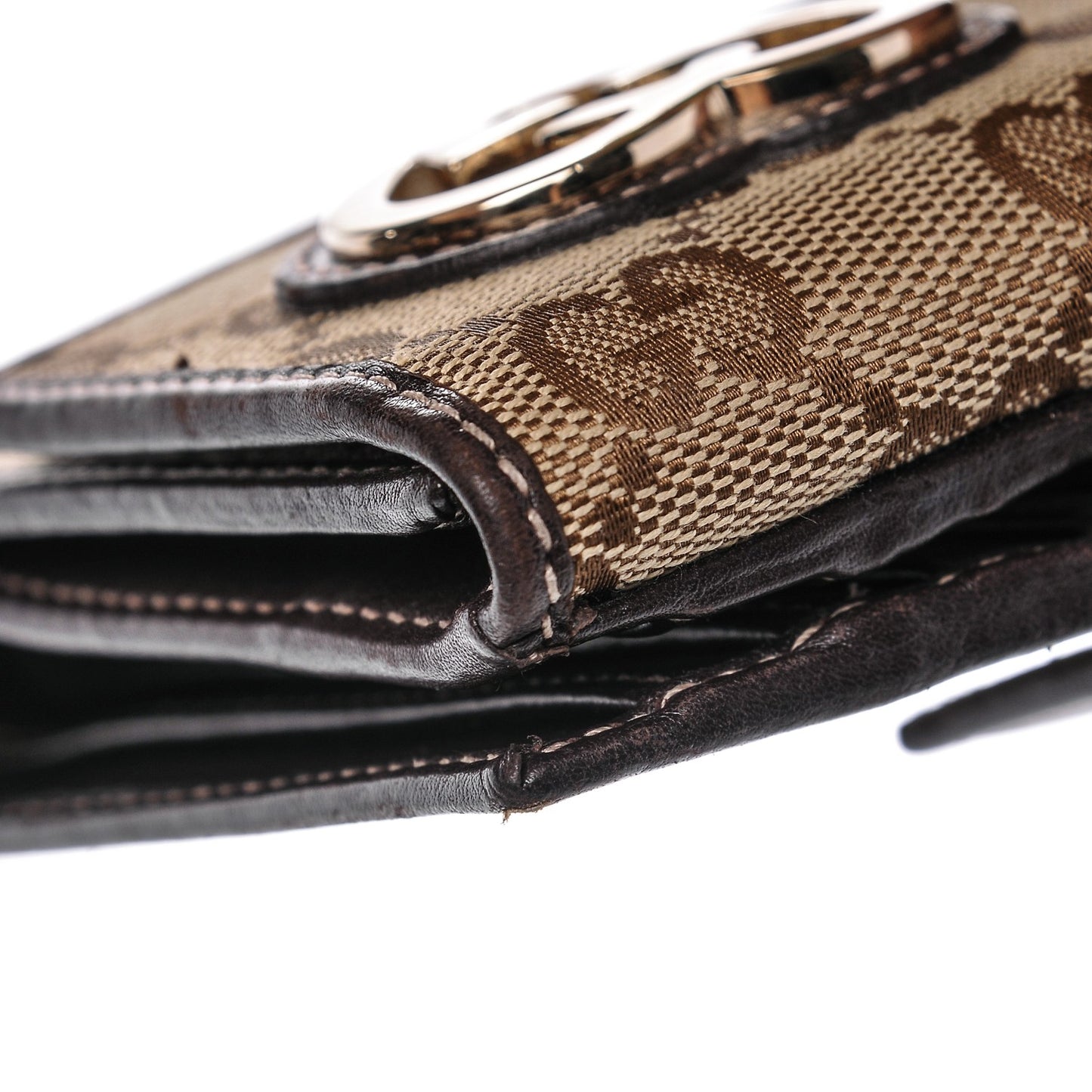 Monogram Lovely Heart French Flap Wallet Dark Brown