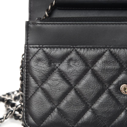 Chanel Aged Calfskin Lucky Charms Casino 2.55 Reissue Wallet on Chain WOC Black 13 of 15