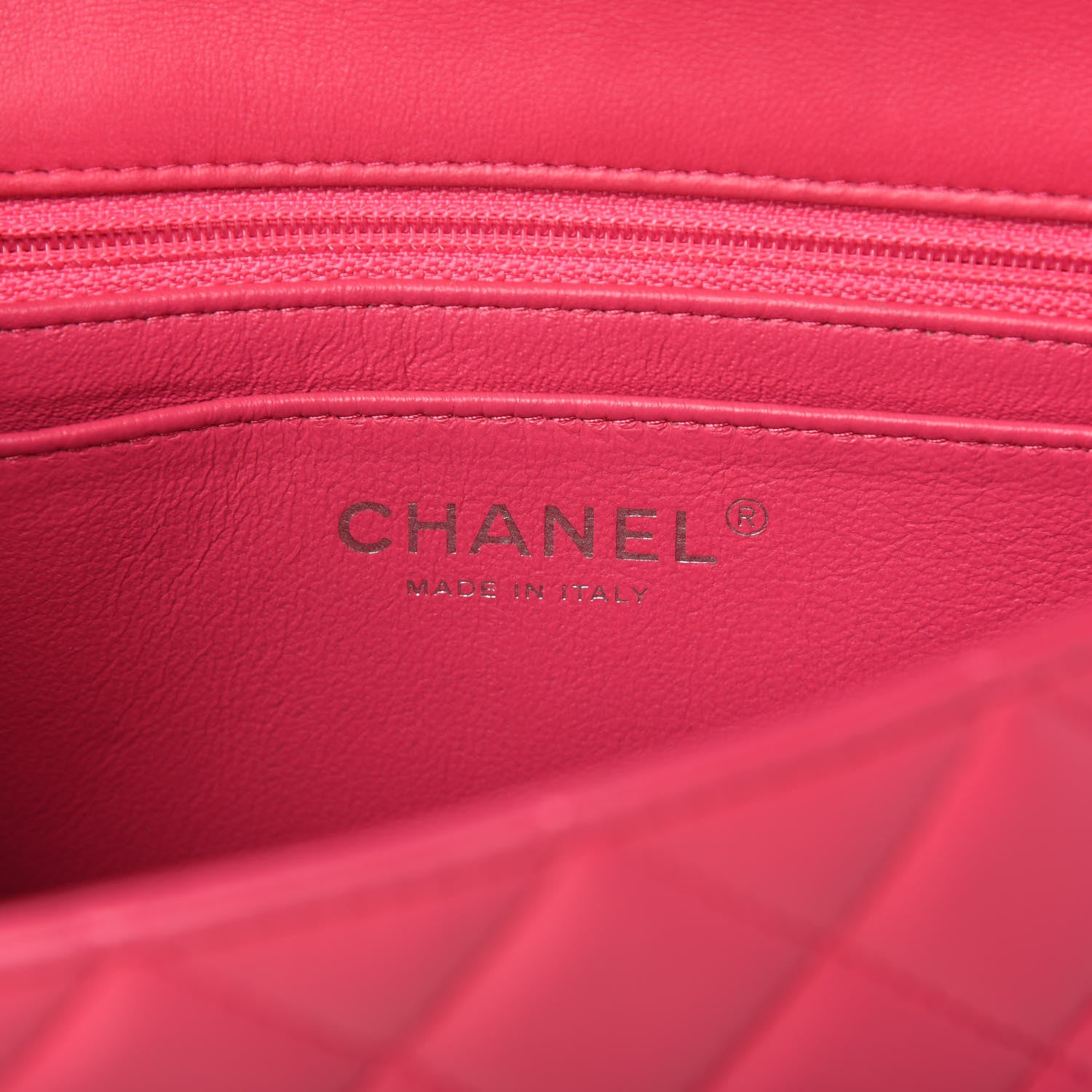 Chanel Lambskin Quilted Mini Rectangular Flap Dark Pink 8 of 10