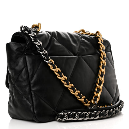 Chanel Lambskin Quilted Large Chanel 19 Flap Black 3 of 11