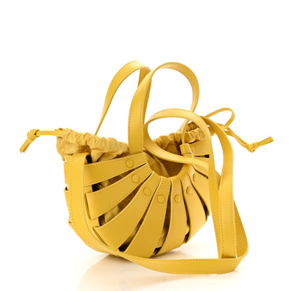Bottega Veneta French Calfskin Small Shell Bag Yellow 3 of 9
