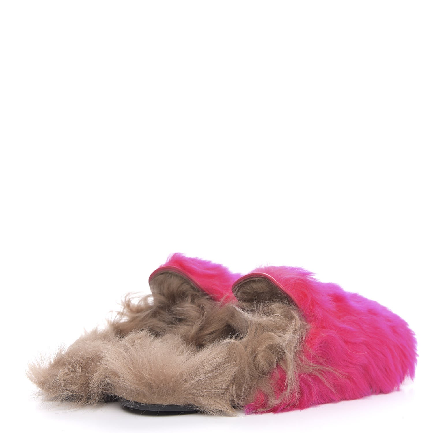 Gucci Merino Wool Womens Princetown Slippers 40 Raspberry Lipstick Natural 4 of 8