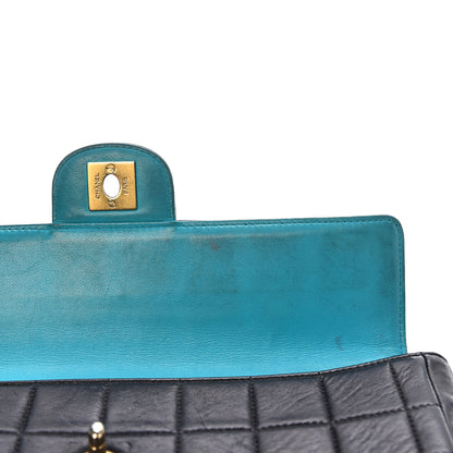 Chanel Lambskin Quilted East West Chocolate Bar Flap Navy 10 of 19