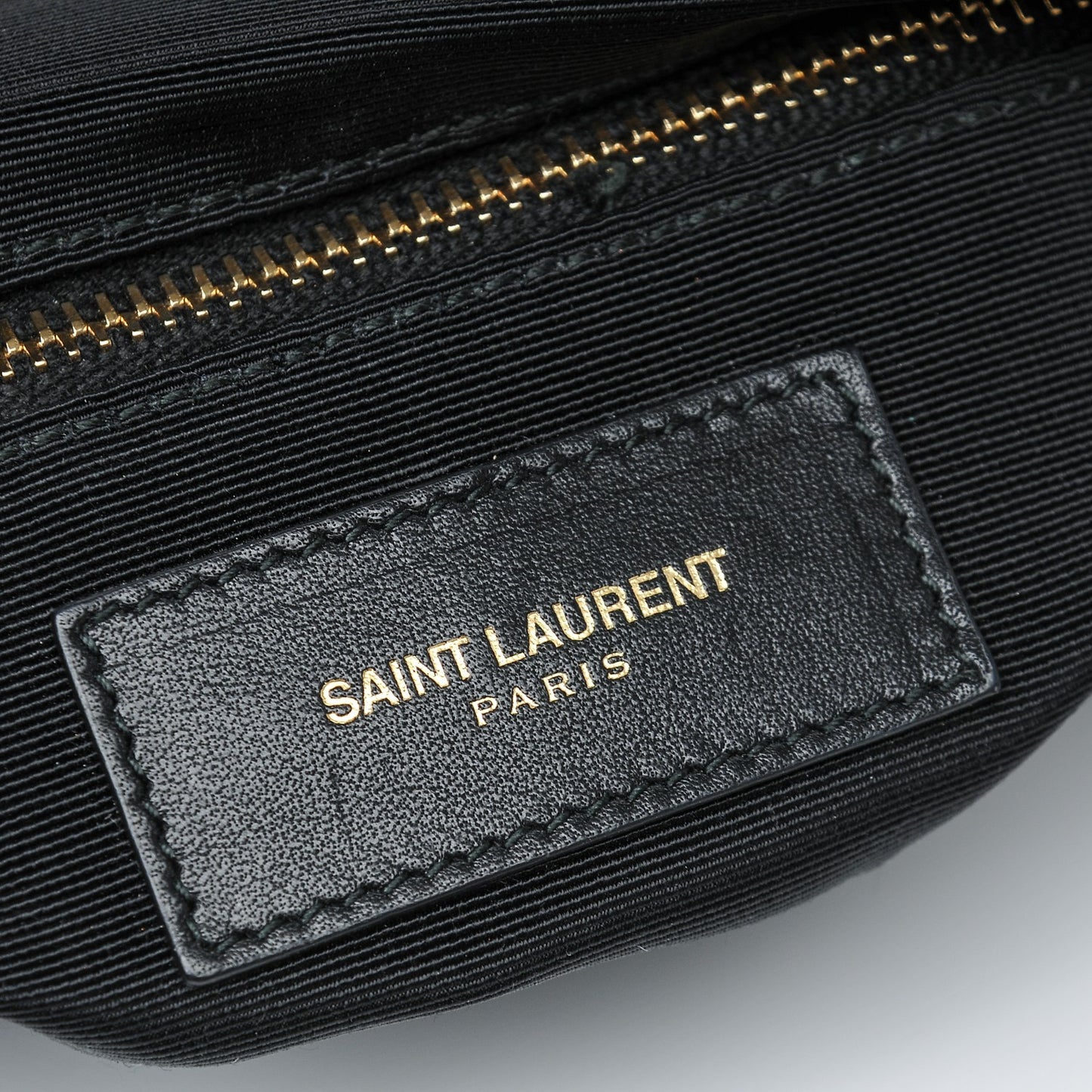 Smooth Calfskin Letters Fold-Over Clutch Black
