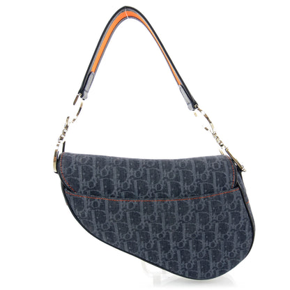 Christian Dior Denim Monogram Flight Saddle Bag 3 of 8