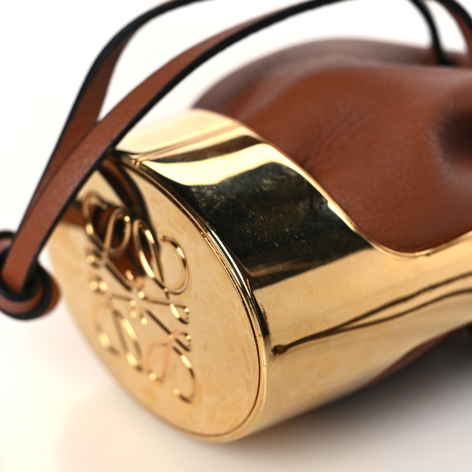 Loewe Calfskin Brass Balloon Nano Bucket Bag Tan 8 of 9