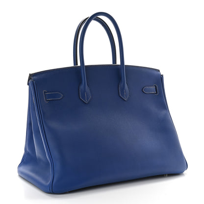 Hermes Epsom Candy Birkin 35 Bleu Electrique Mykonos 2 of 10