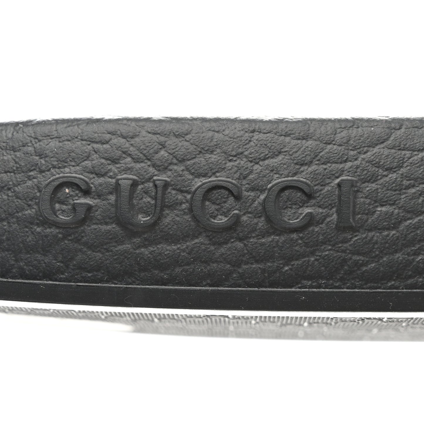 GG Supreme Monogram Mens Slide Sandals 12 Grey Black