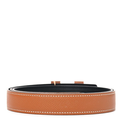 Hermes Epsom Swift 24mm H Belt 95 Gold Black 2 of 7