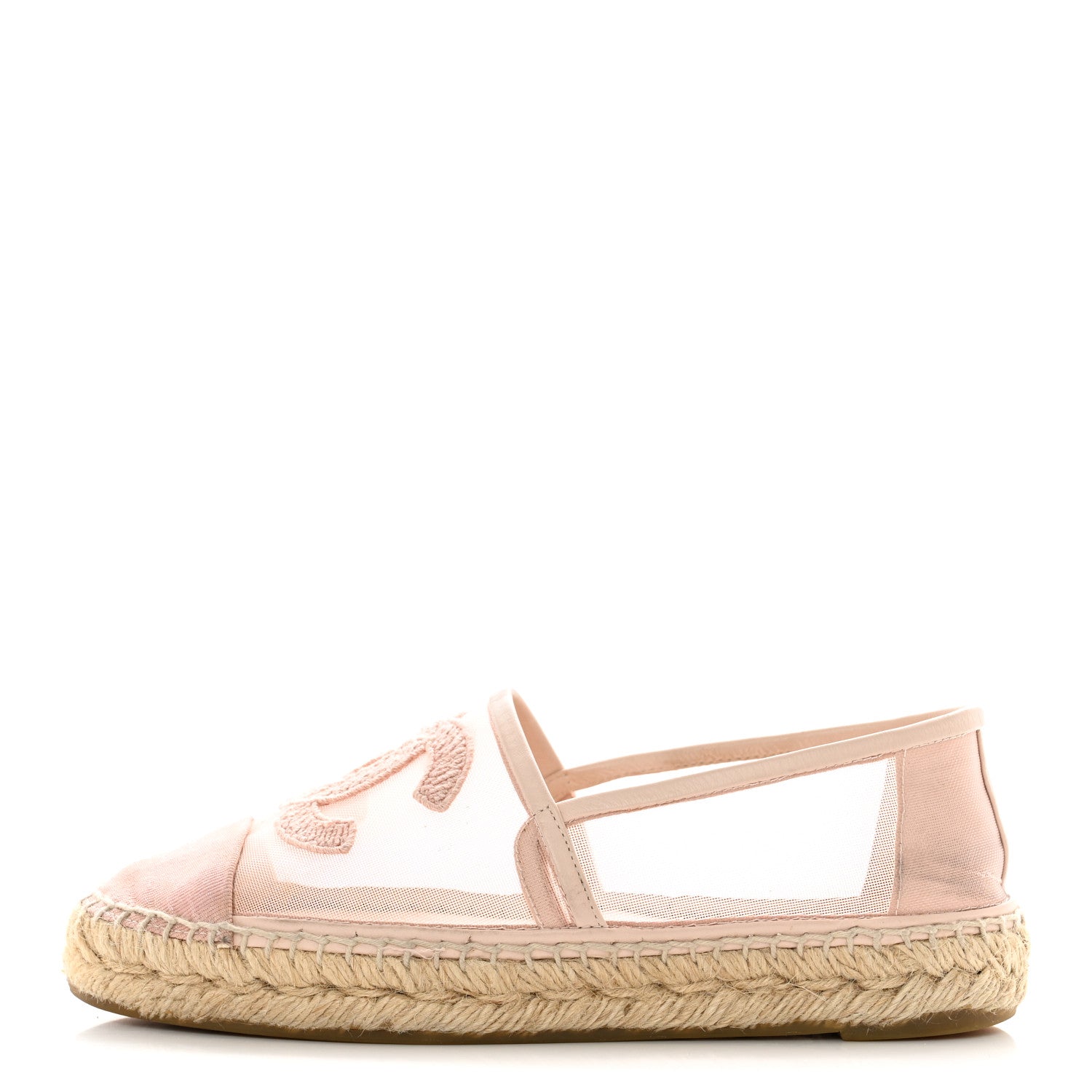 Chanel Mesh Grosgrain CC Espadrilles 36 Pink 1 of 18