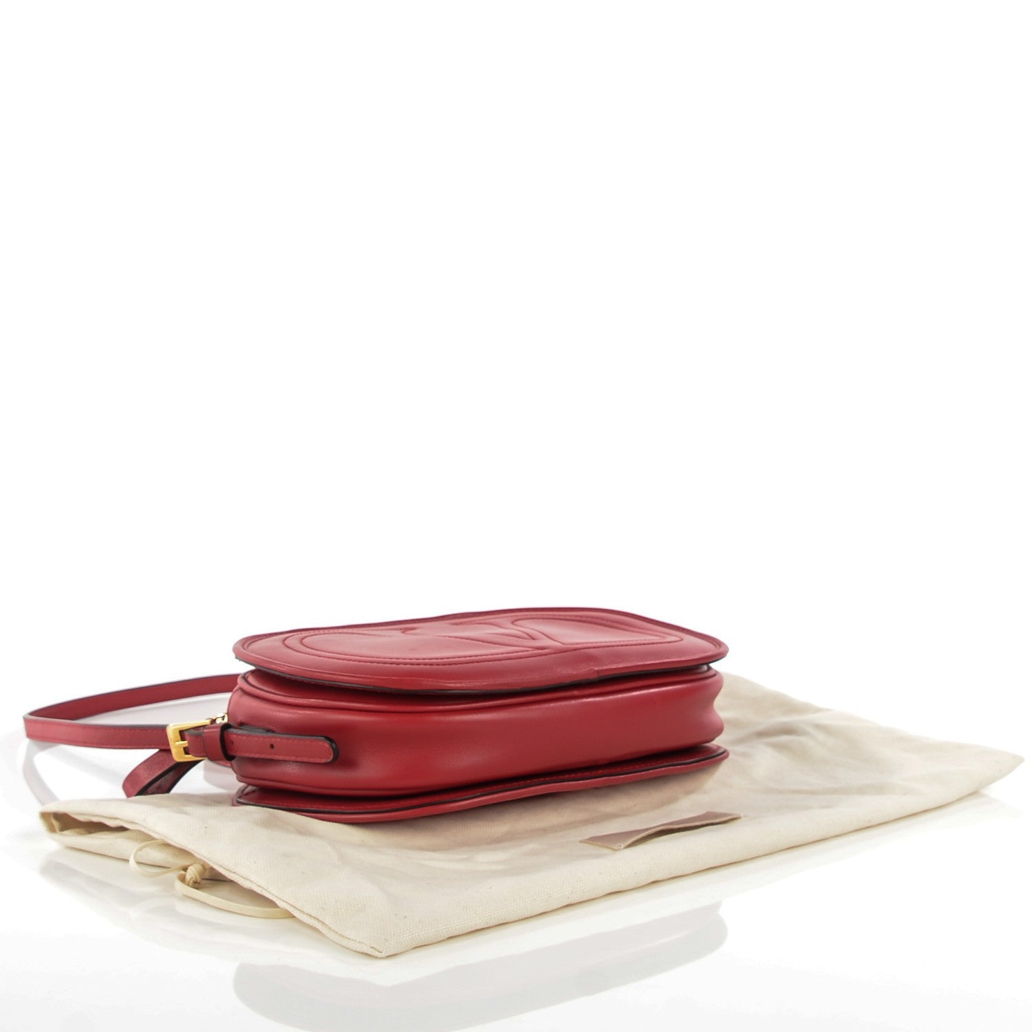 Valentino Garavani Vitello Small Logo Go Crossbody Bag Red 4 of 7