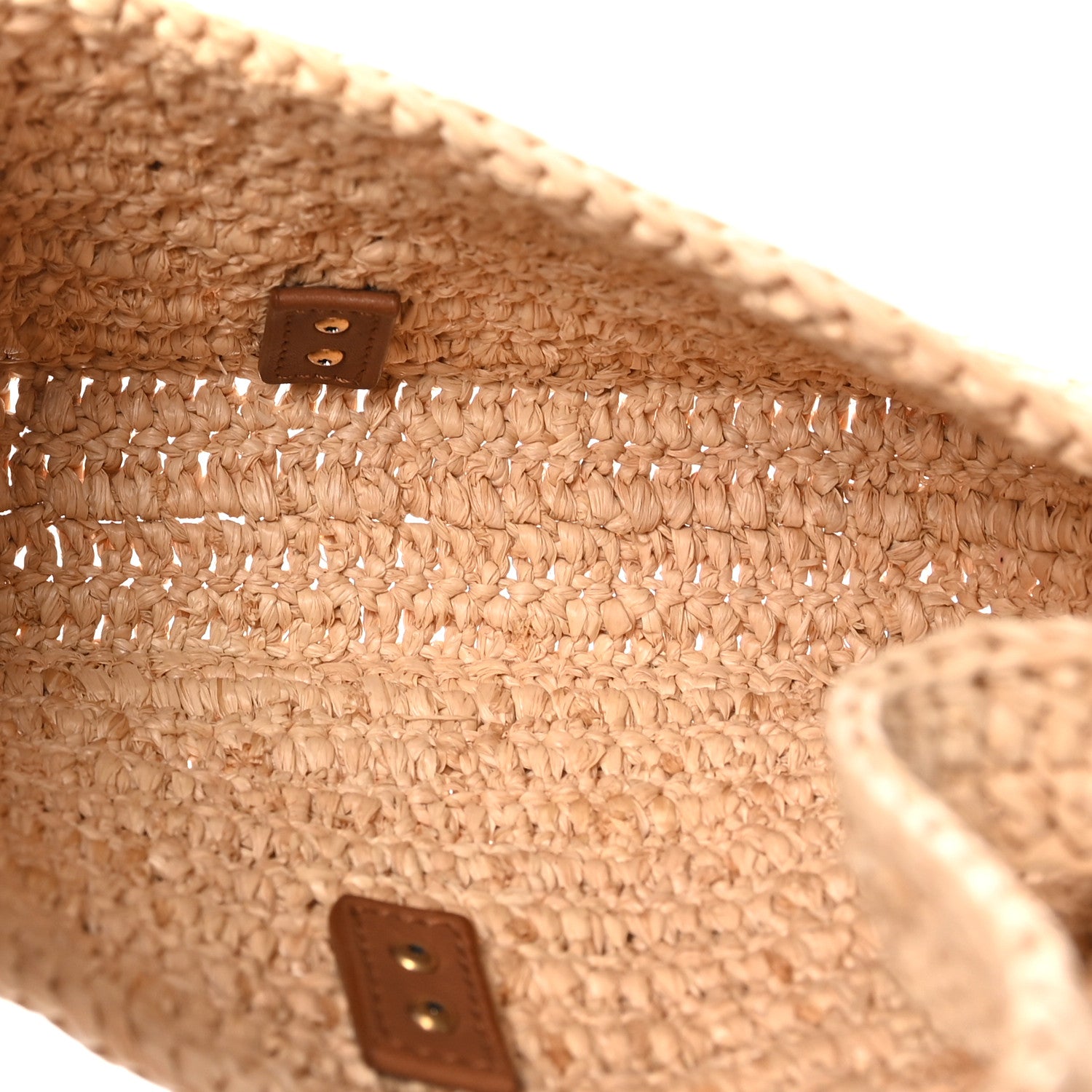 Saint Laurent Raffia Calfskin Le 5 A 7 Mini Hobo Natural Brick 5 of 9