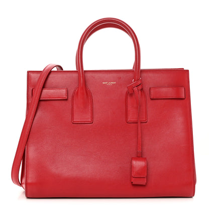 Saint Laurent Calfskin Small Sac De Jour Lipstick Red 1 of 27