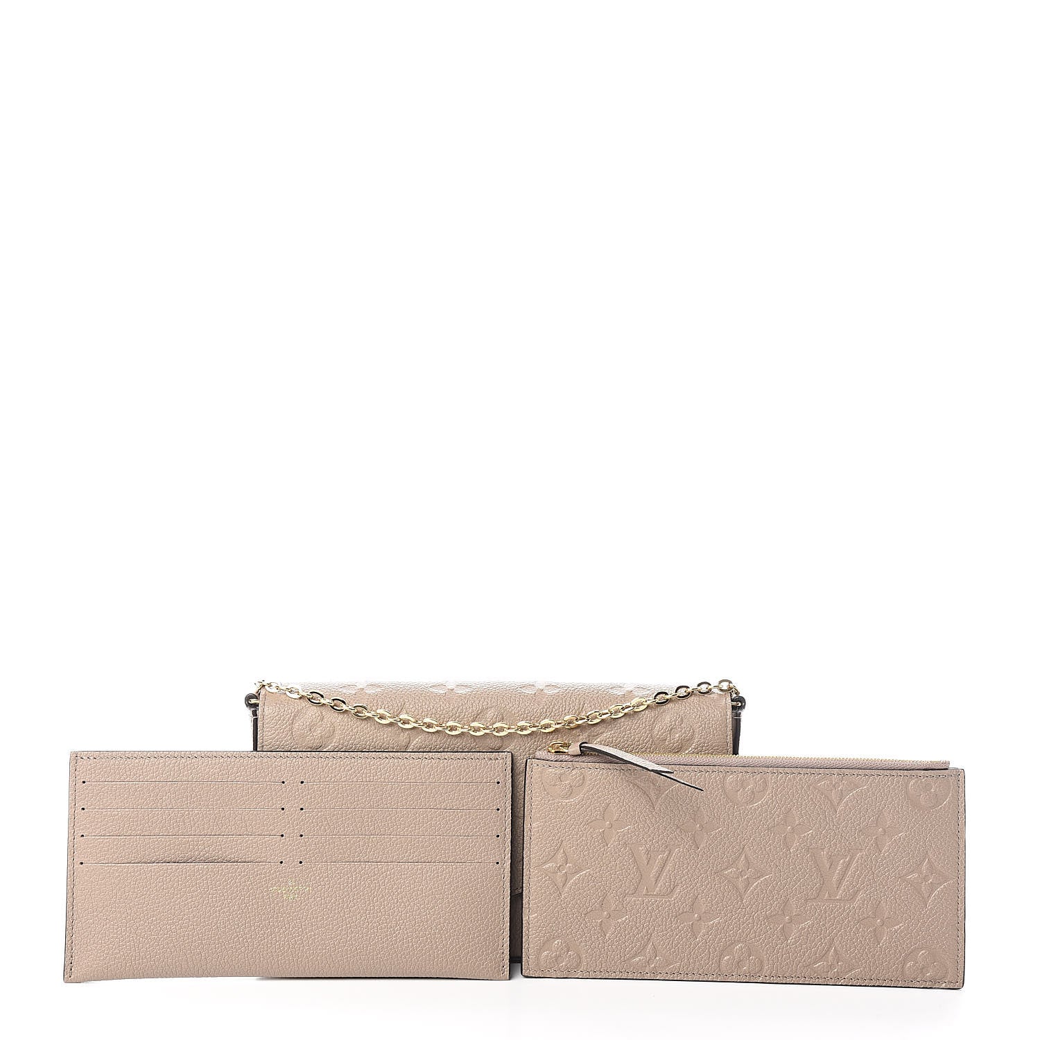 Louis Vuitton Empreinte Pochette Felicie Chain Wallet Tourterelle 11 of 12