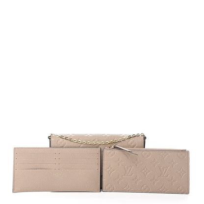 Louis Vuitton Empreinte Pochette Felicie Chain Wallet Tourterelle 11 of 12