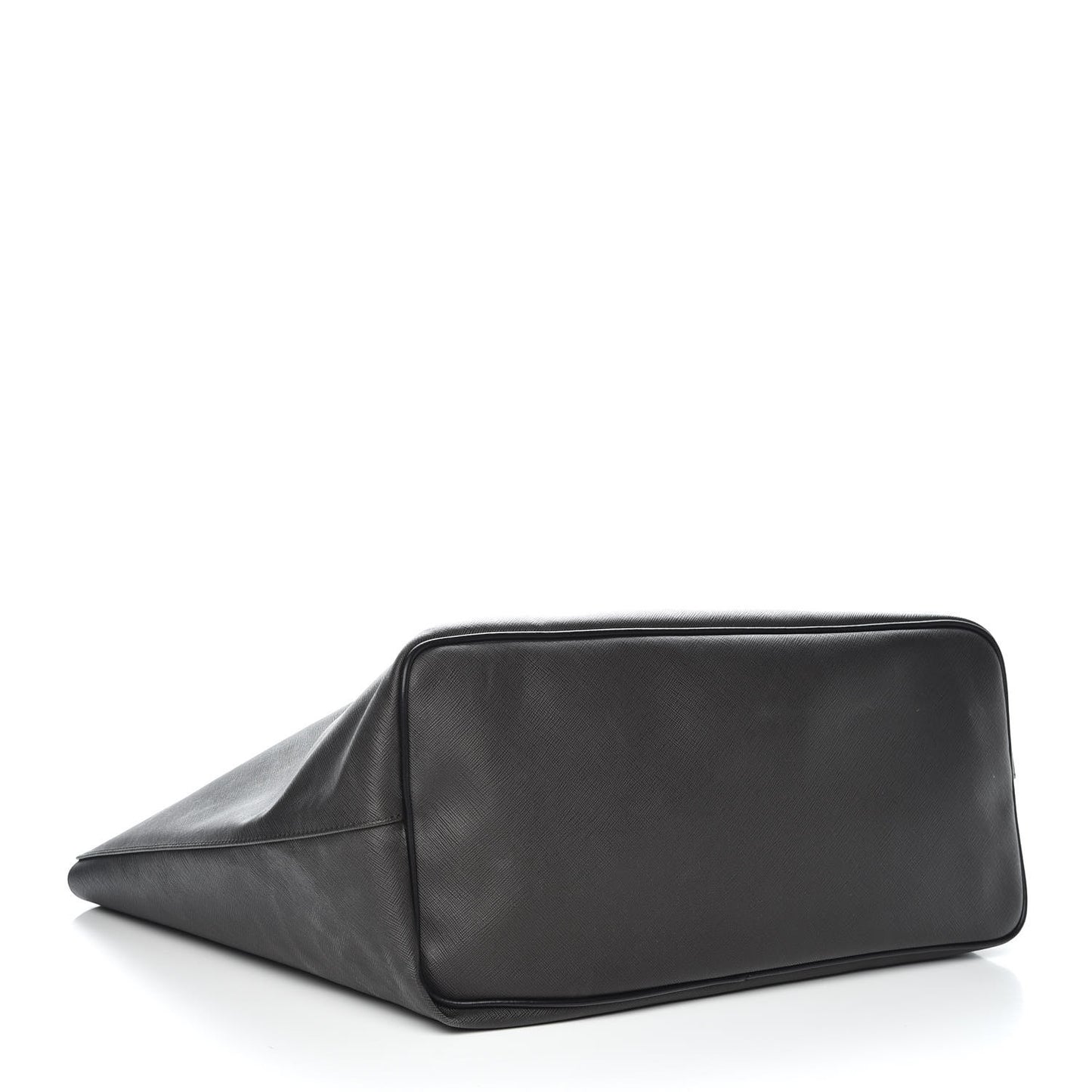 Textured Coated Canvas Bambi Print Large Antigona Tote Black