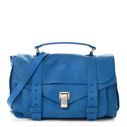 Proenza Schouler Lambskin Medium PS1 Satchel Sea Blue 1 of 10