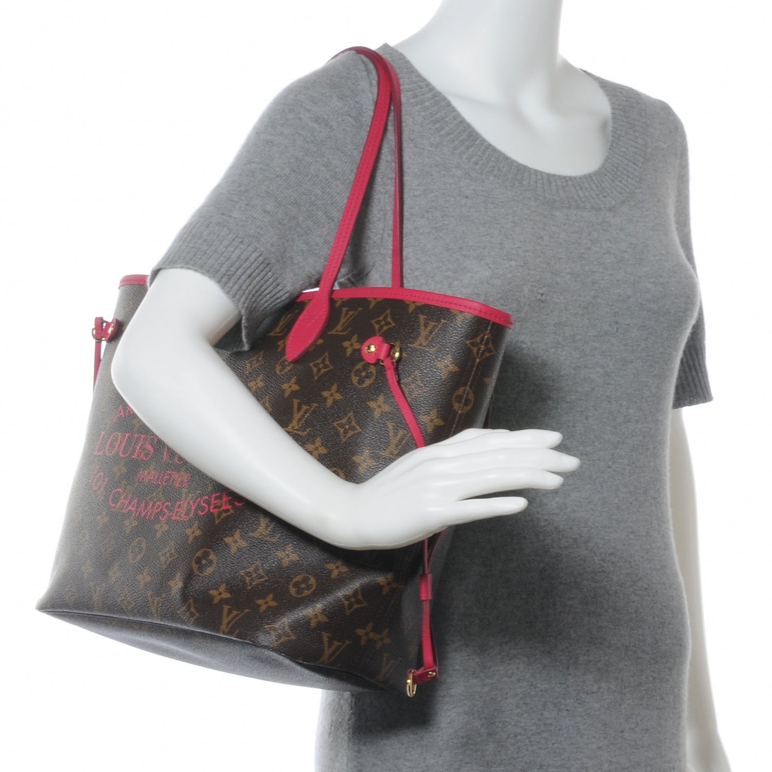 Louis Vuitton Monogram Articles de Voyage Ikat Neverfull MM Rose Indien 2 of 7