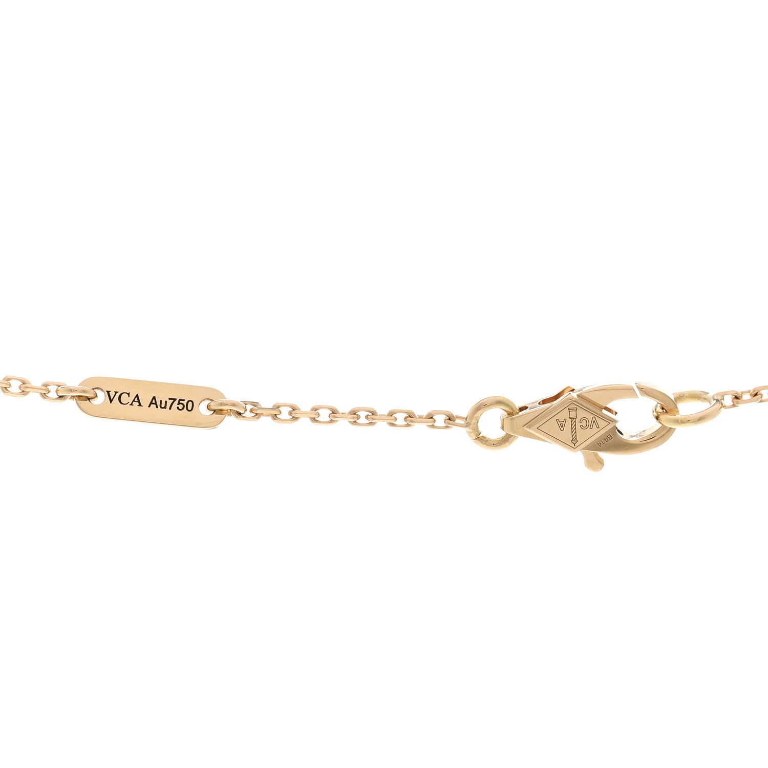 Van Cleef & Arpels 18K Yellow Gold Mother of Pearl Sweet Alhambra Pendant Necklace 4 of 5