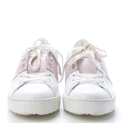 Valentino Garavani Calfskin Rockstud Open Sneakers 40 White Water Rose 2 of 12