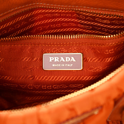 Prada Tessuto Nylon Gaufre Shopping Satchel Papaya 6 of 17