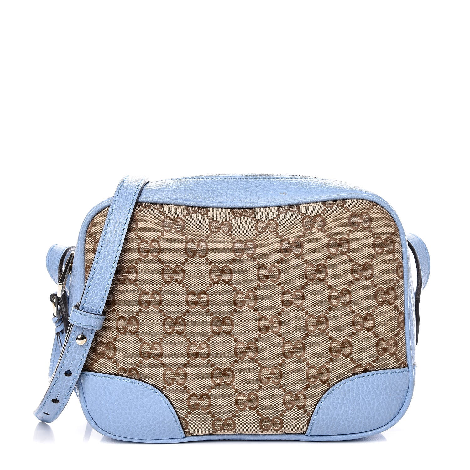 Gucci Monogram Mini Bree Messenger Bag Beige Mineral Blue 1 of 15
