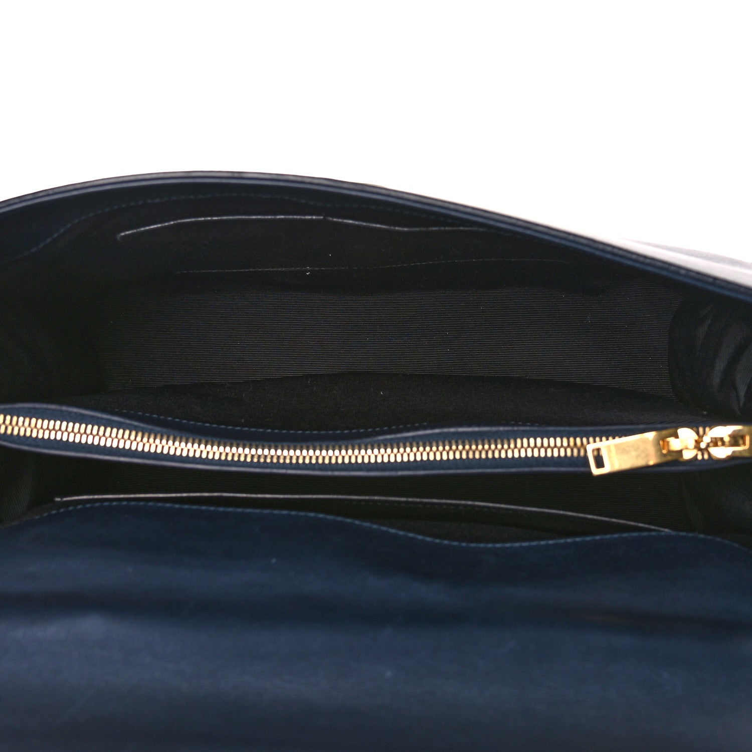 Saint Laurent Calfskin Medium Moujik Top Handle Bag Navy 4 of 12