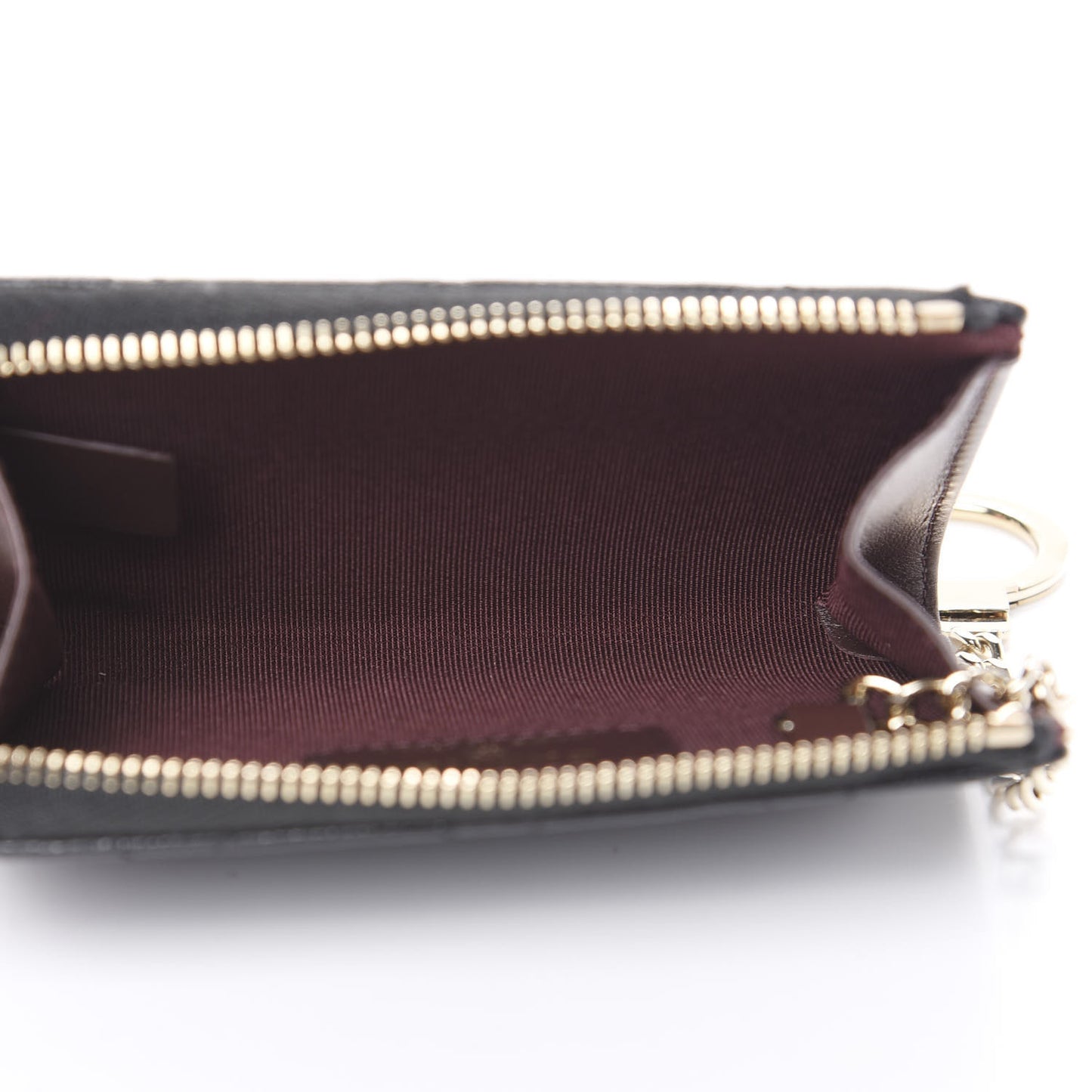 Caviar Quilted Key Holder Case Black