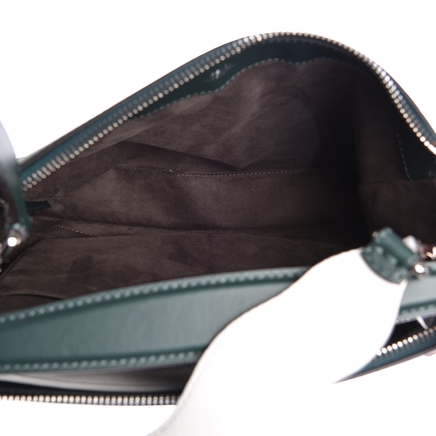 Fendi Vitello Baltico Century Dolce Waves DotCom Satchel Verde Inglese White 6 of 15