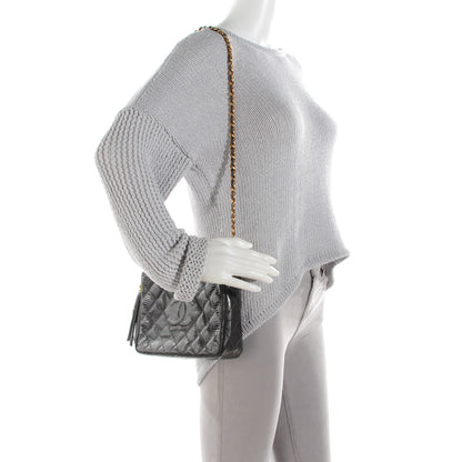 Chanel Lizard Quilted Tassel Camera Case Dark Grey 2 of 8
