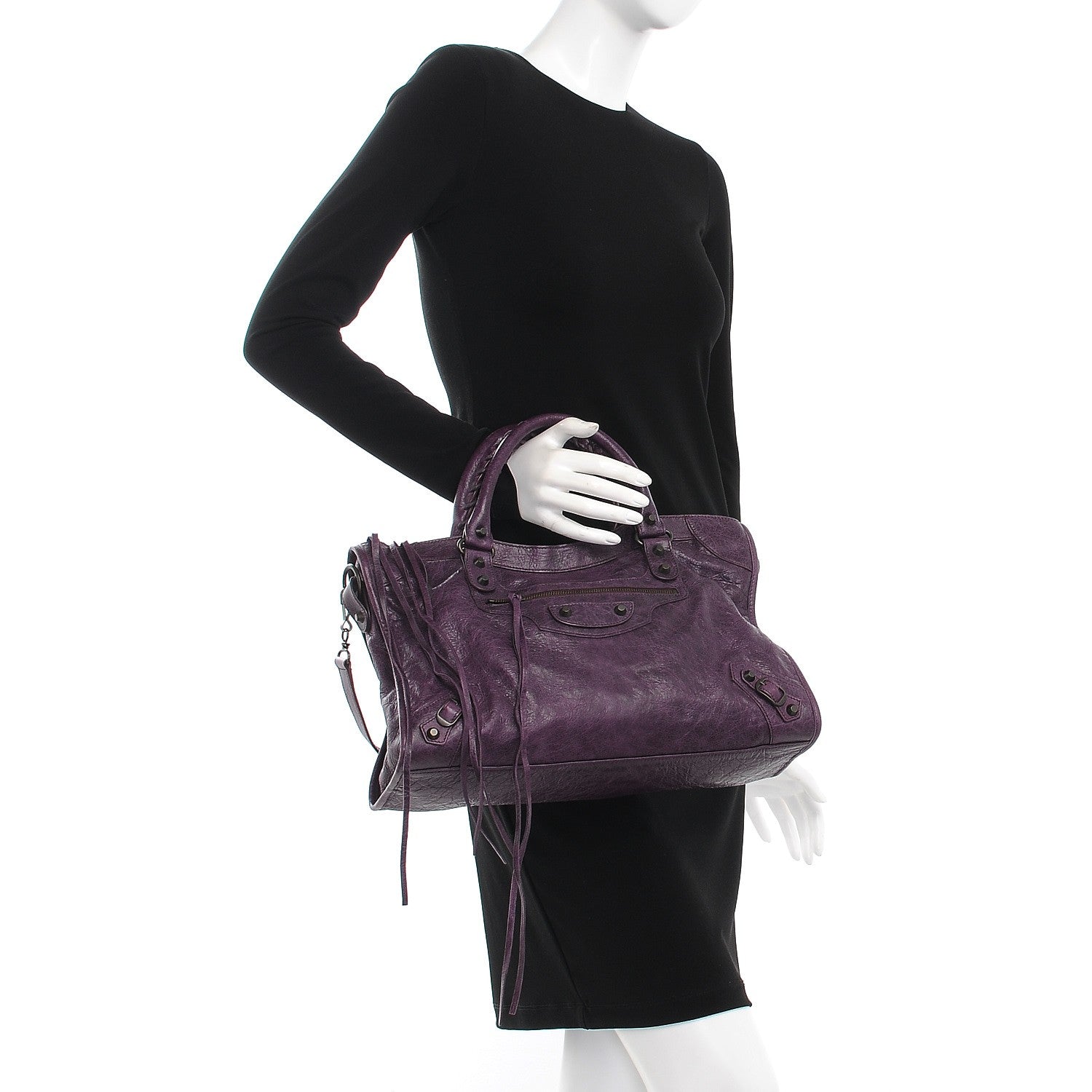 Balenciaga Agneau Classic Hardware City Raisin 3 of 8