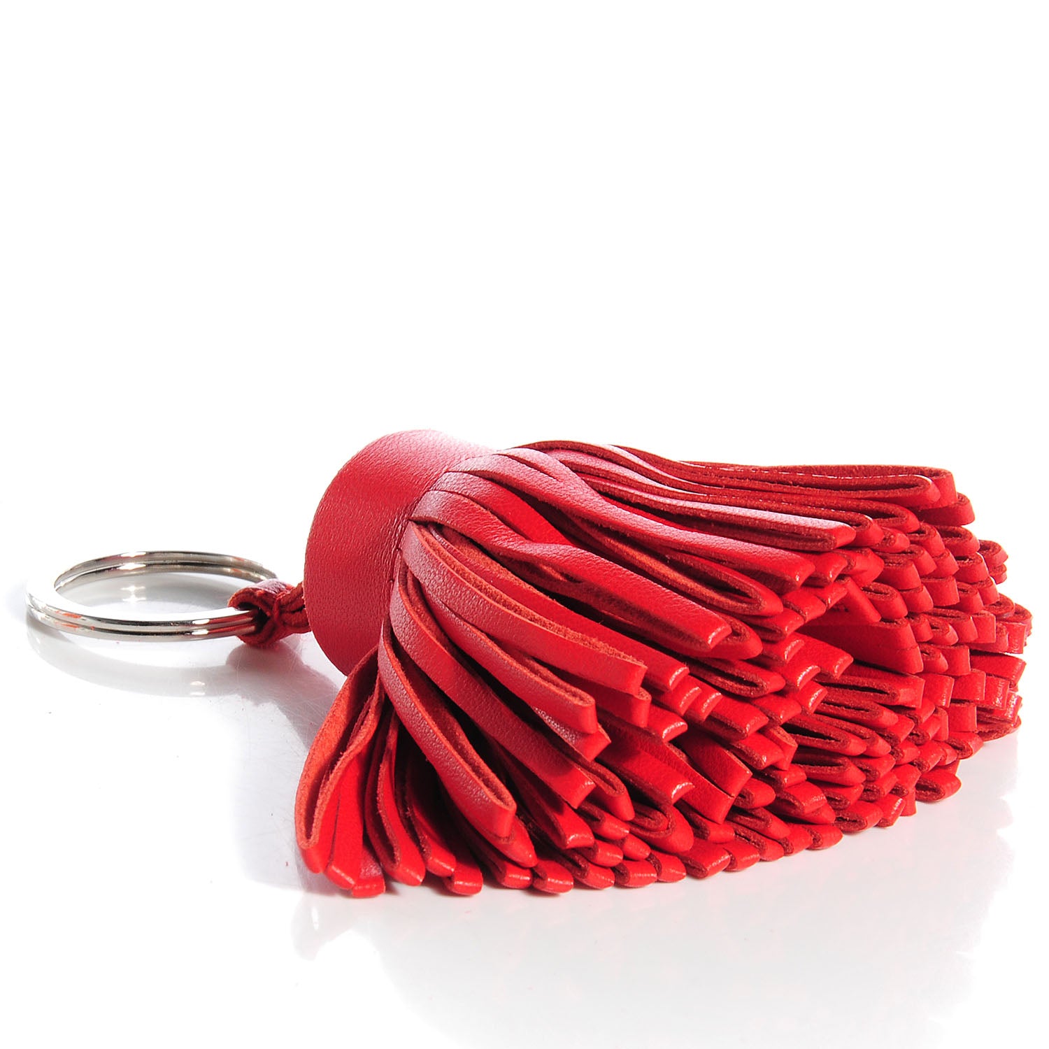 Hermes Lambskin Carmen Tassel Key Holder Rouge Indienne 11 of 11