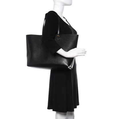 Saint Laurent Calfskin Large Shopping Tote Black 2 of 8