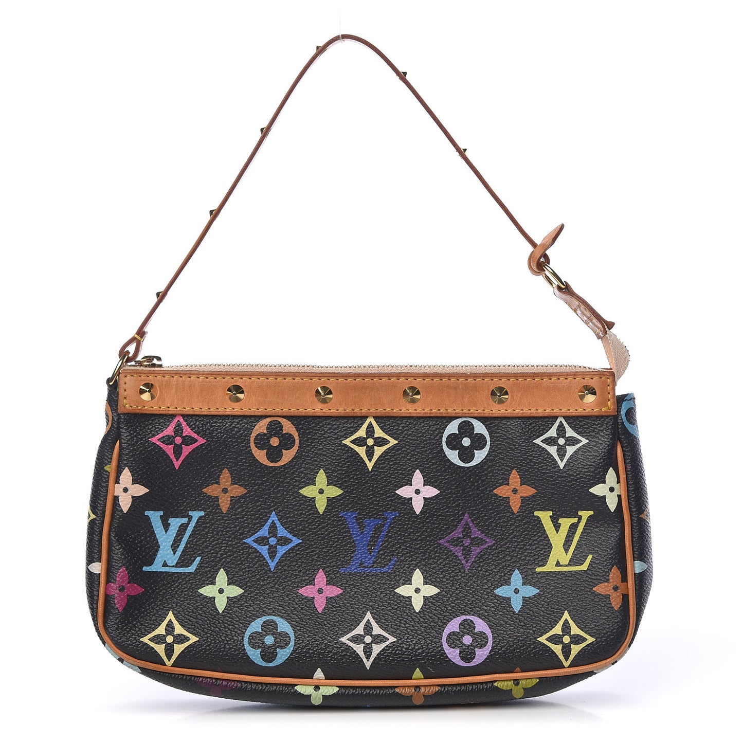 Monogram Multicolor Pochette Accessories Black