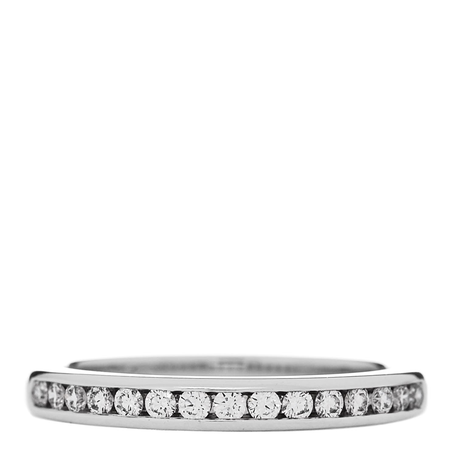 Tiffany Platinum Diamond .25ctw Half Circle Wedding Band Ring 46 3.75 1 of 6