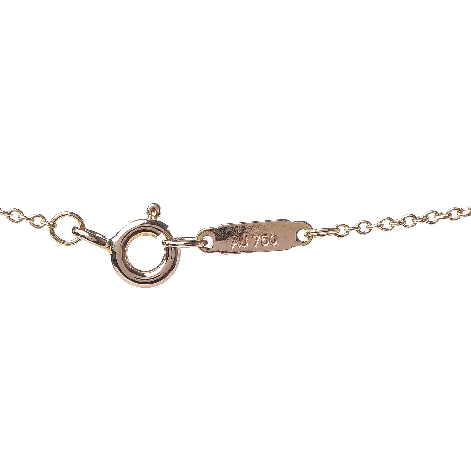 Tiffany 18K Rose Gold Diamond Atlas Bar Pendant Necklace 5 of 6