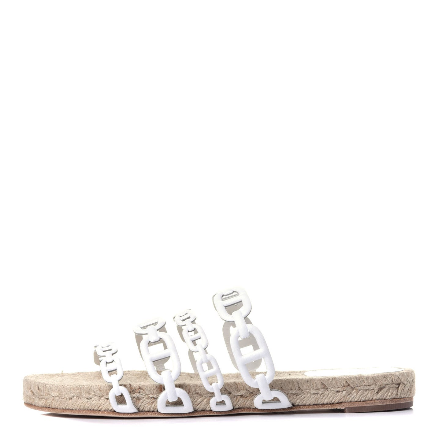 Nappa Ancone Espadrille Sandals 37 White Naturel