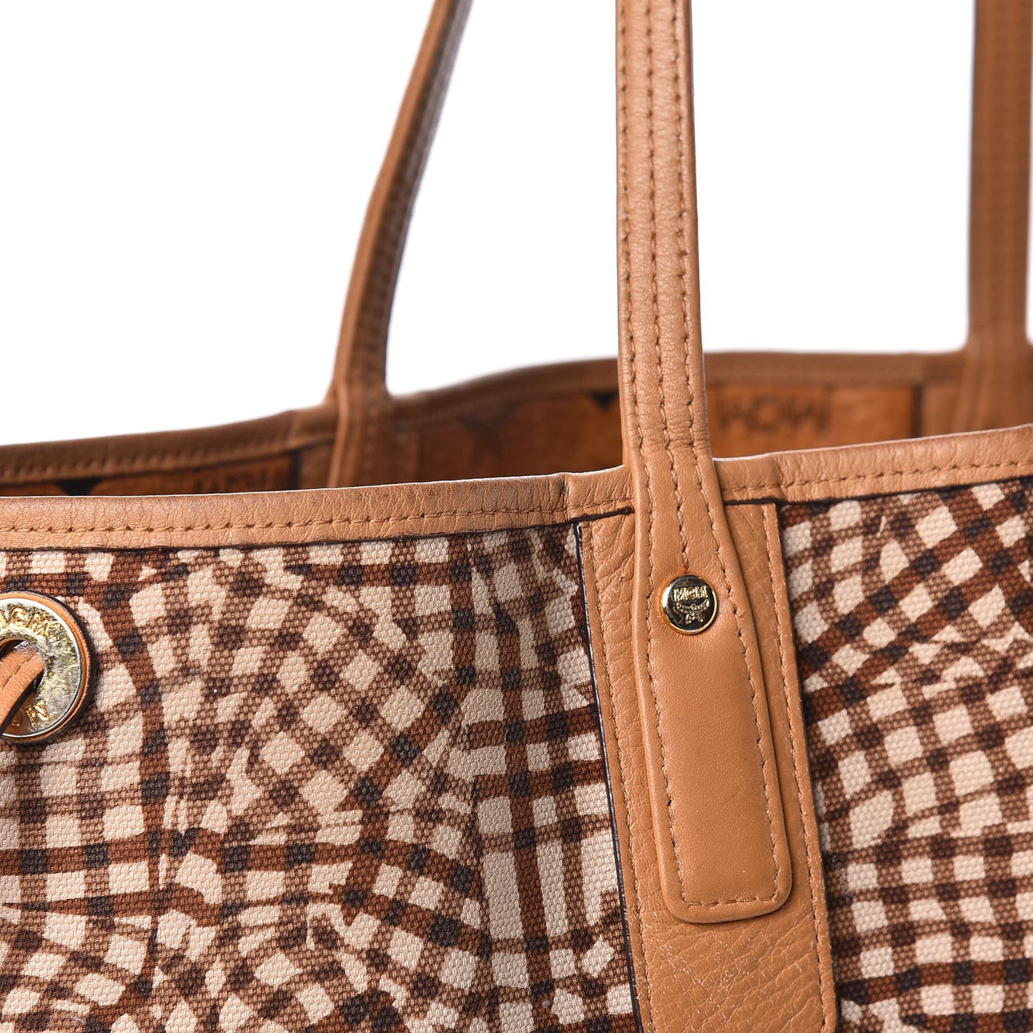 Visetos Medium Liz Reversible Shopper Tote Cognac
