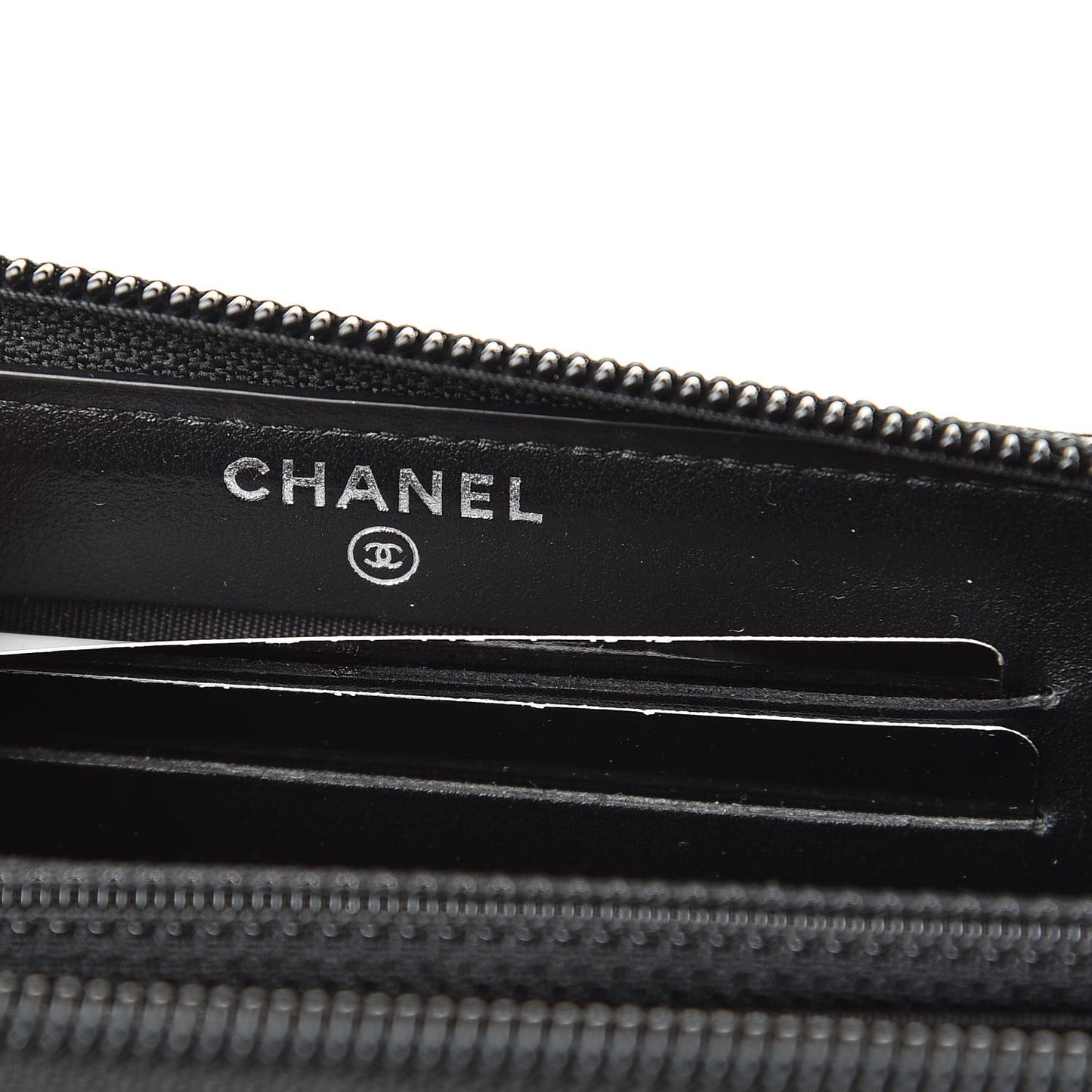 Caviar Quilted Small Boy Zip Around Wallet Black