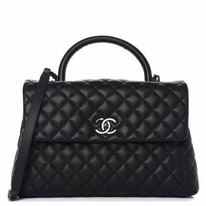 Chanel Caviar Quilted Medium Coco Handle Flap Black 1 of 9