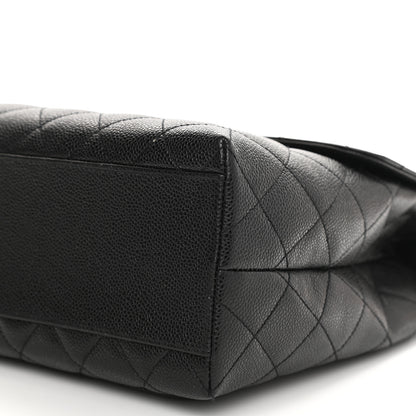 Chanel Caviar Quilted Jumbo Kelly Flap Black 6 of 10