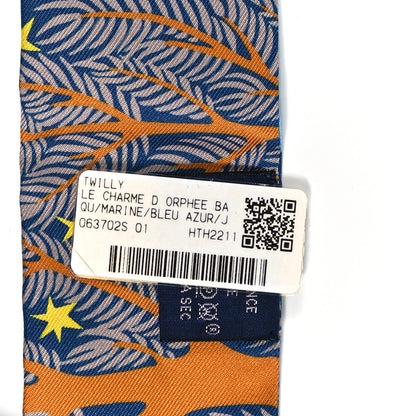 Hermes Silk Le Charme D Orphee Marine Bleu Azur Jaune 3 of 4