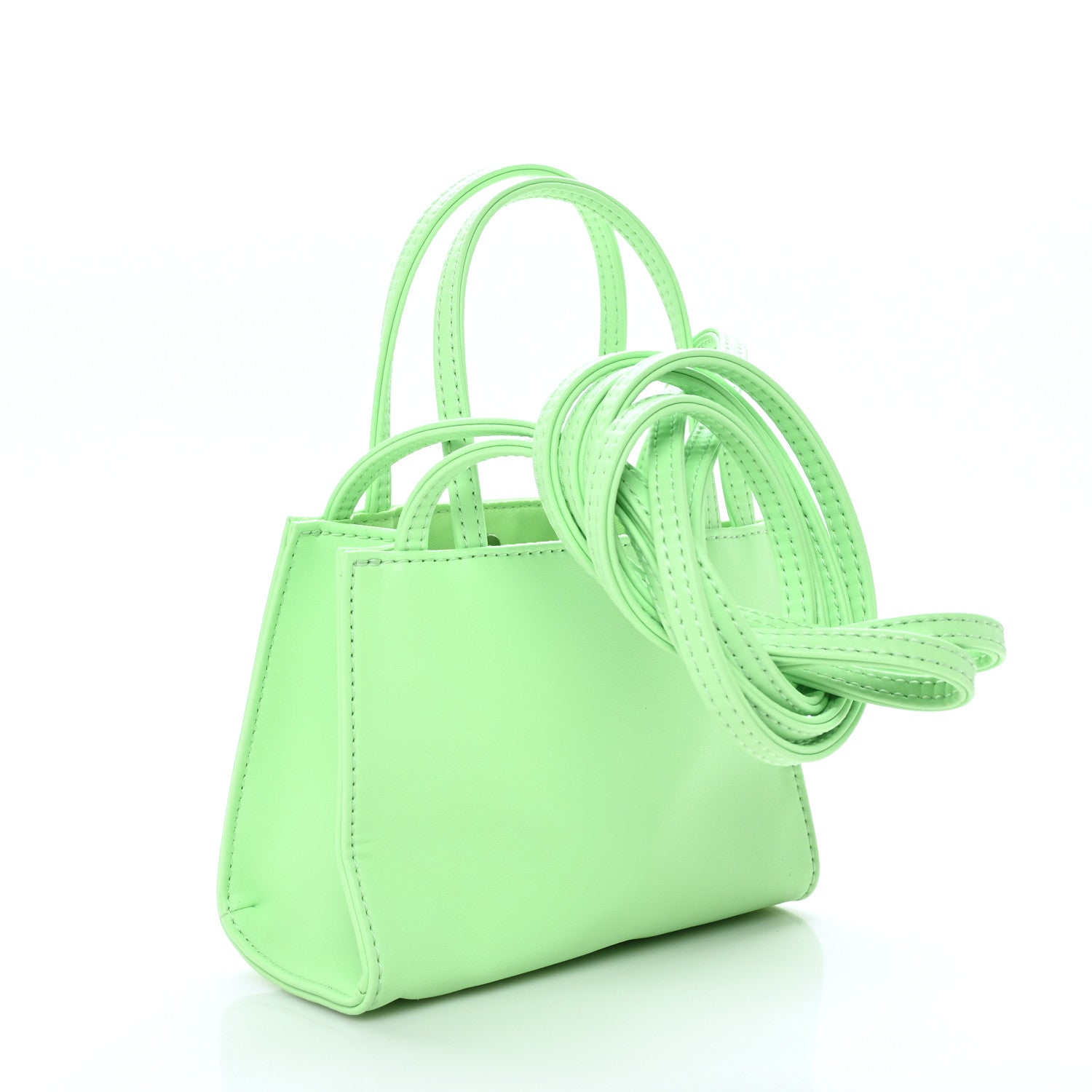 Telfar Vegan Leather Small Shopping Bag Double Mint 3 of 8