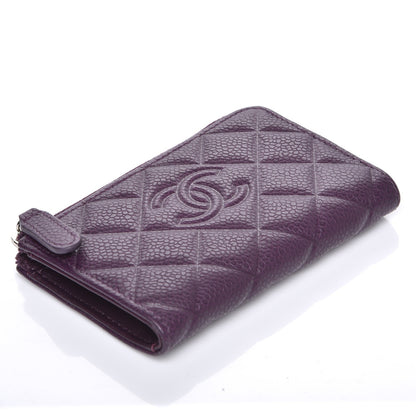 Chanel Caviar Quilted Diamond CC Key Holder Case Purple 4 of 7