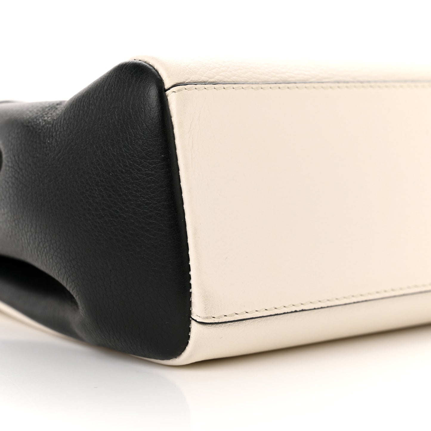Calfskin Small Diorling White Black
