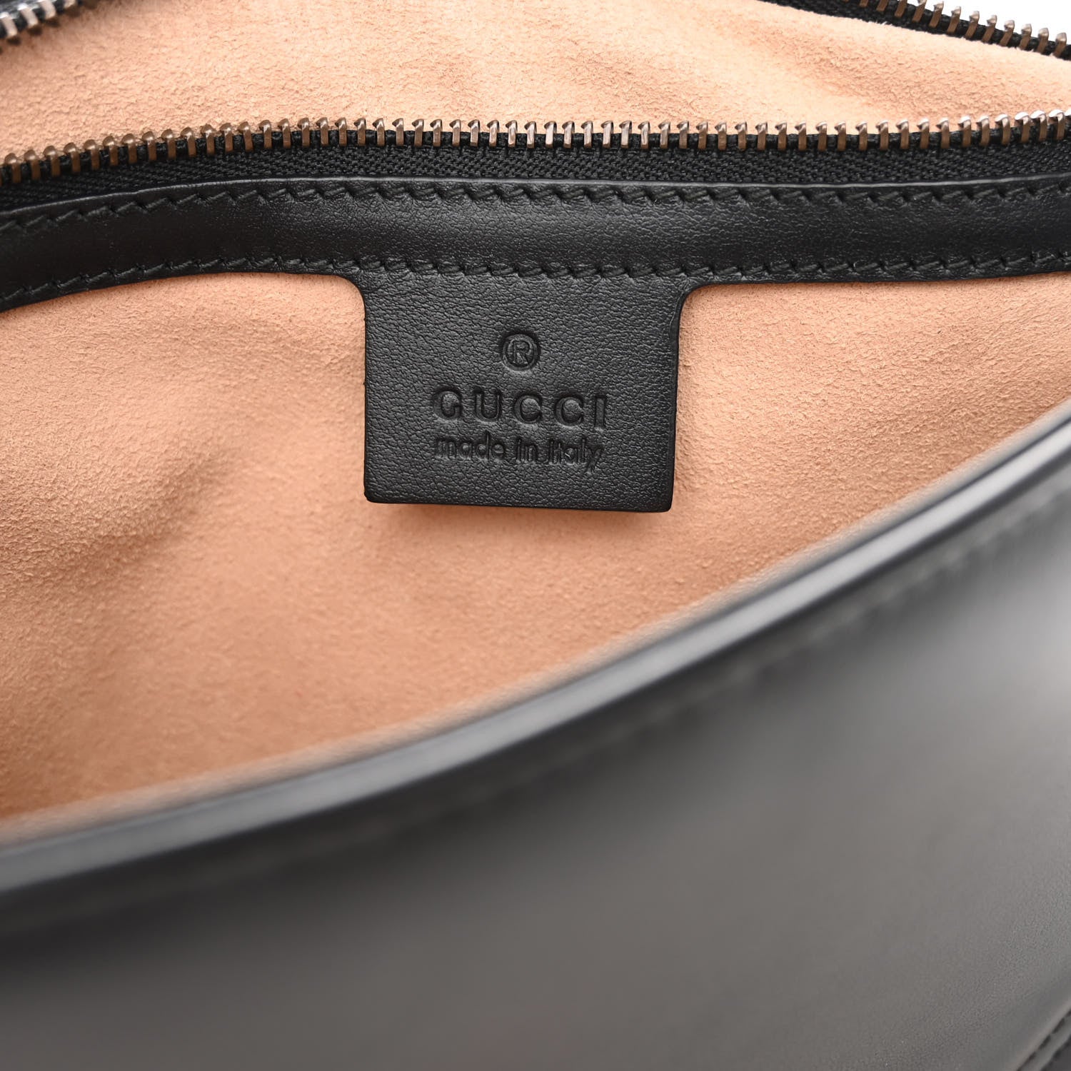 Gucci Calfskin Matelasse Medium GG Marmont Shoulder Bag Black 6 of 10