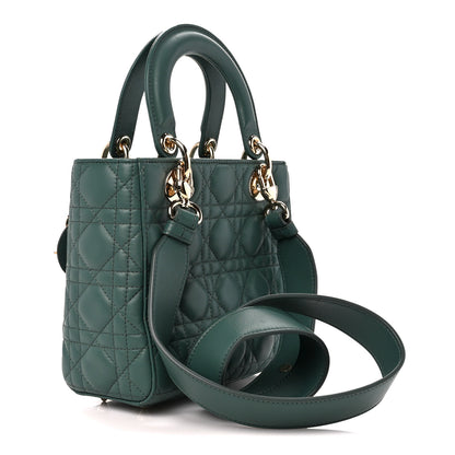 Christian Dior Lambskin Cannage Small My ABCDior Lady Dior Dark Green 3 of 11